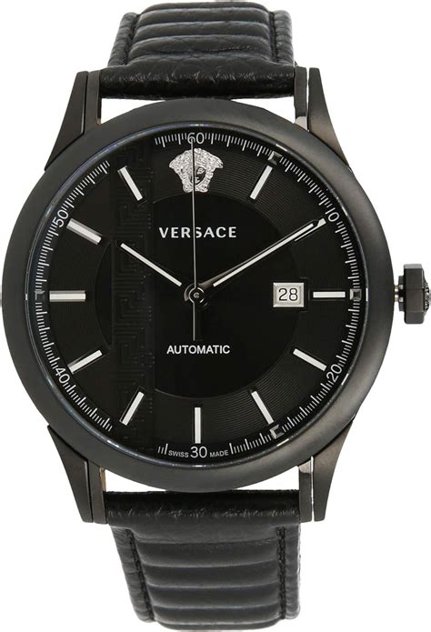 versace aiakos automatic watch|Versace Mens Black 44 mm Aiakos Watch V18030017 .